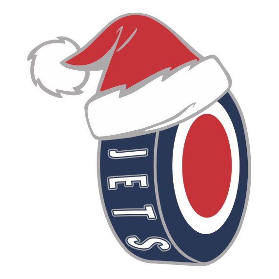 Winnipeg Jets Hockey ball Christmas hat logo iron on paper